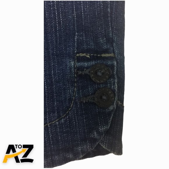 Levis 512 Perfectly Slimming Womens Jeans Capri Size 12 Blue Stretch - Picture 6 of 13